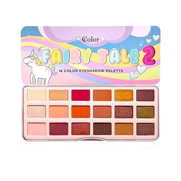 EYESHADOW 18 SHADES INTENSE COLOR ‘FAIRY TALE 2’ HIGHLY PIGMENTED NEW  USE WET 2 - Picture 8 of 8
